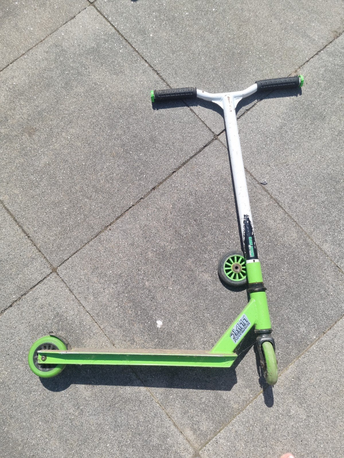 Slamm Stuntstep - Gebruikt, Groen/Wit, Ophalen of Verzenden, Gebruikt, Gewone step, Slamm