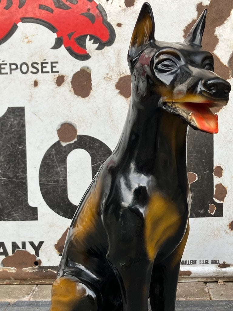 Porseleinen dobberman hond, Ophalen of Verzenden, Gebruikt, Dier