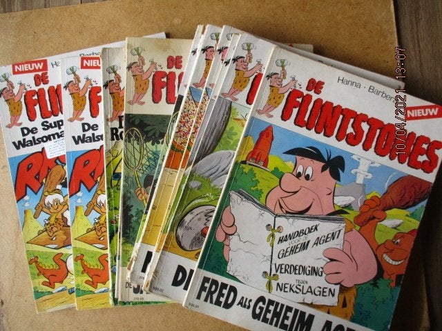 adv0920 de flintstones album 1, Boeken, Eén stripboek, Ophalen, Gelezen