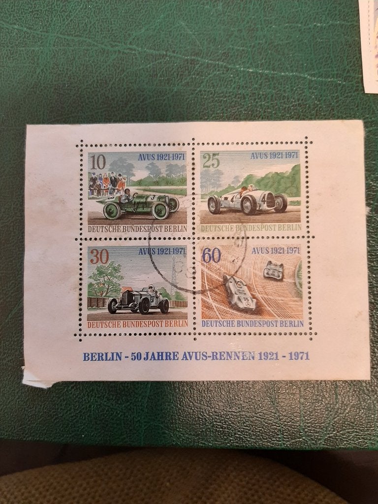 Duitsland AVUS 50 jaar race auto's, Verzenden, BRD, Gestempeld
