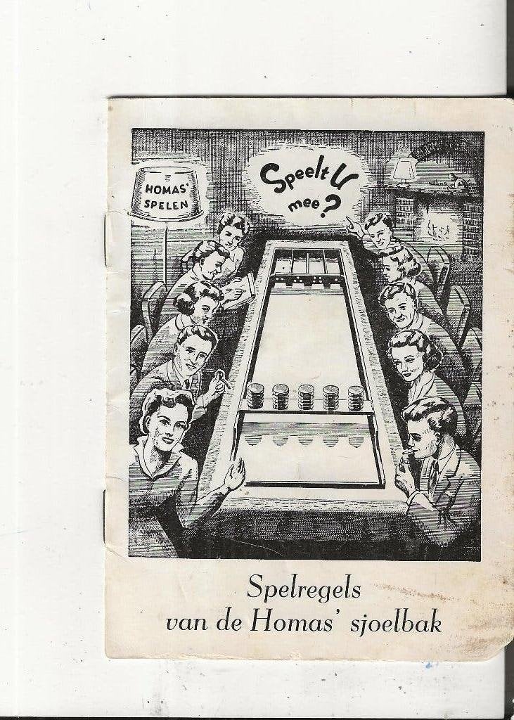 Folder Homas Spelen Spelregels Sjoelbak 10 pagina s, Verzamelen, Ophalen of Verzenden, 1980 tot heden, Ongelopen