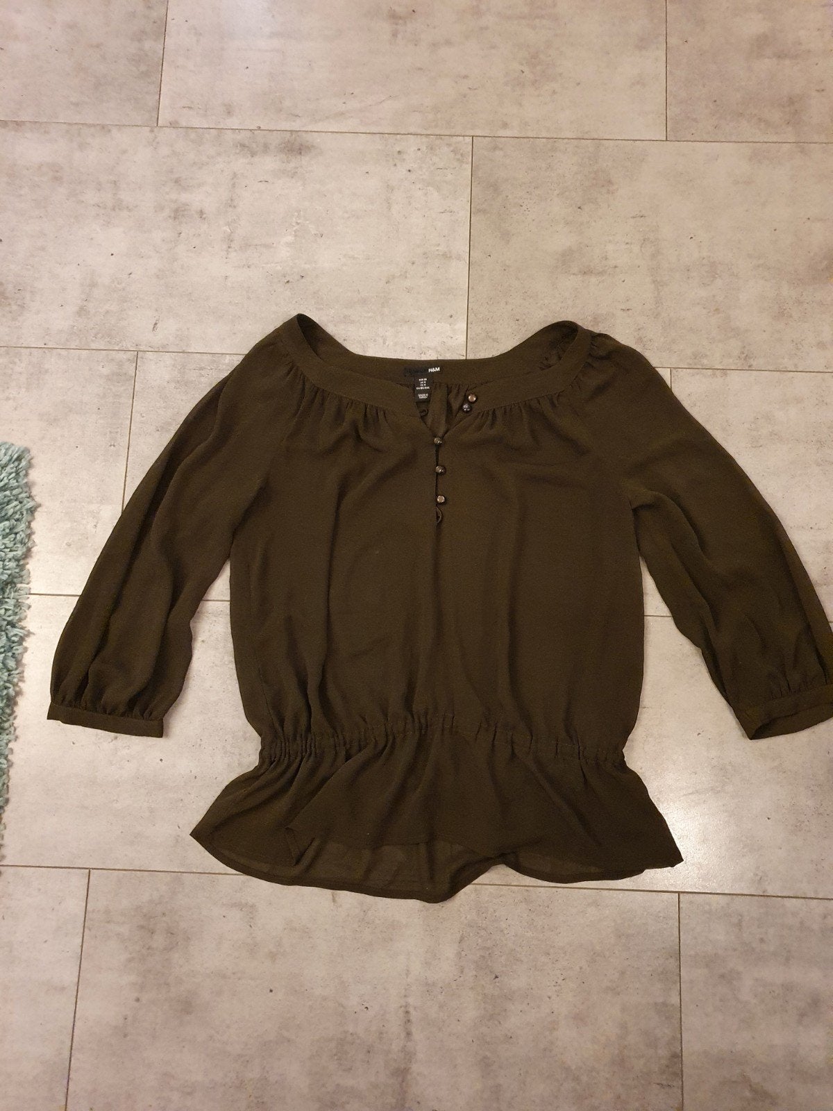 Bruine top maat S, Kleding | Dames, Tops, Bruin, Ophalen of Verzenden, Zo goed als nieuw, Lange mouw