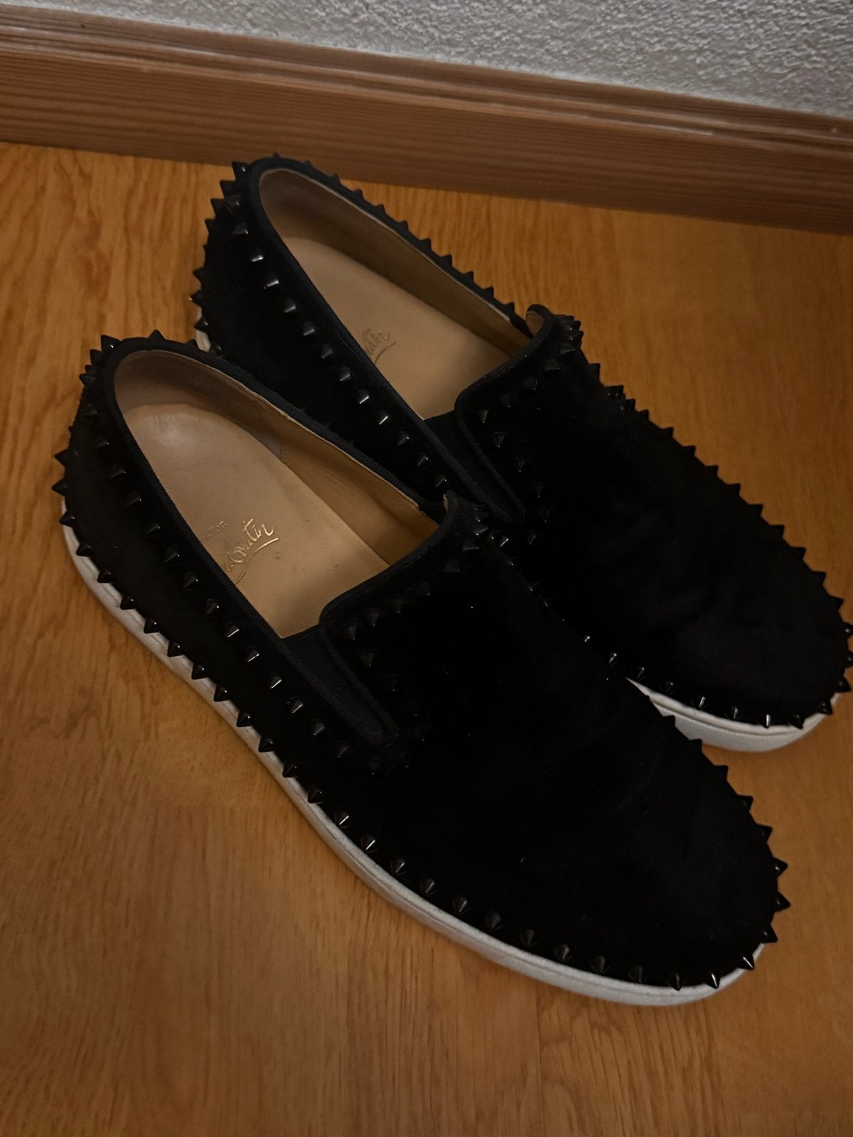 Christian Louboutin Loafers - Maat 6 - Goede Conditie, Ophalen of Verzenden, Gedragen, Zwart, Loafers