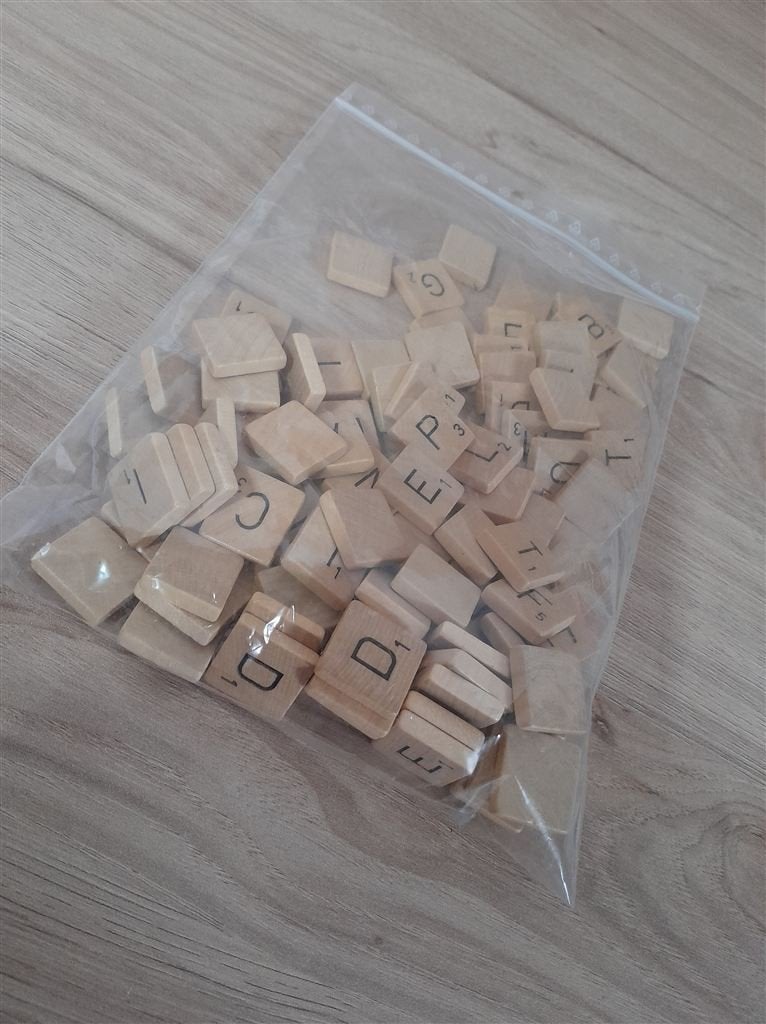 Scrabble houten letters mix - s3721, Verzenden, Zo goed als nieuw