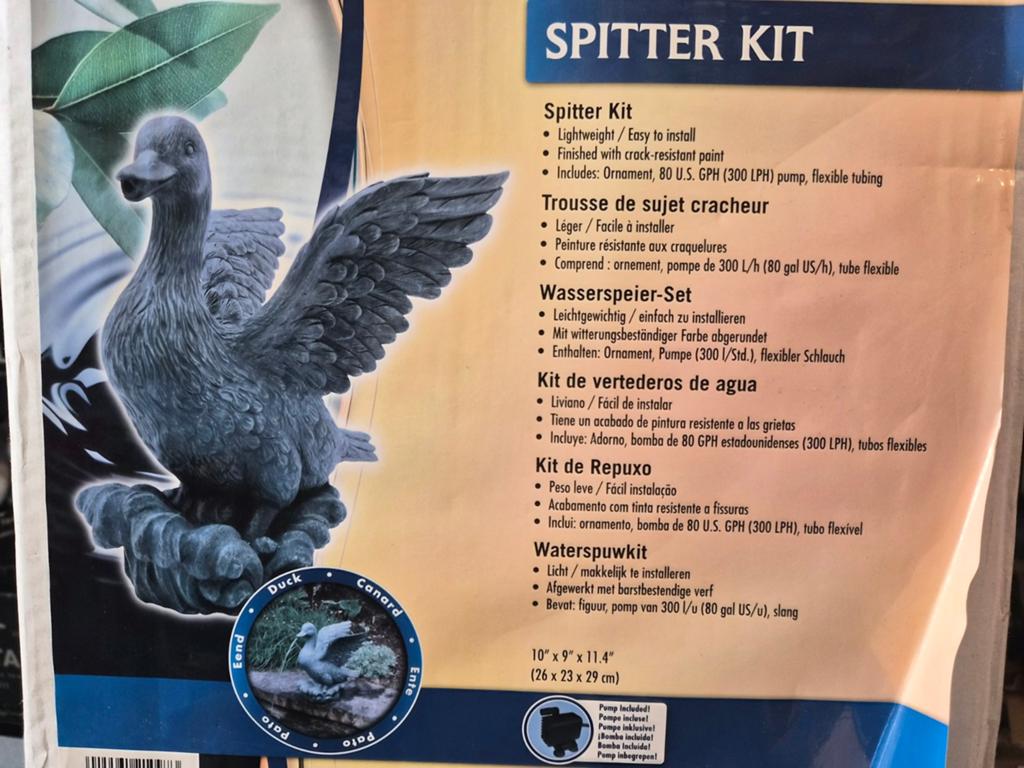 Waterspuwkit Eend - Decoratieve Vijverfontein, Tuin en Terras, Vijvers, Ophalen of Verzenden