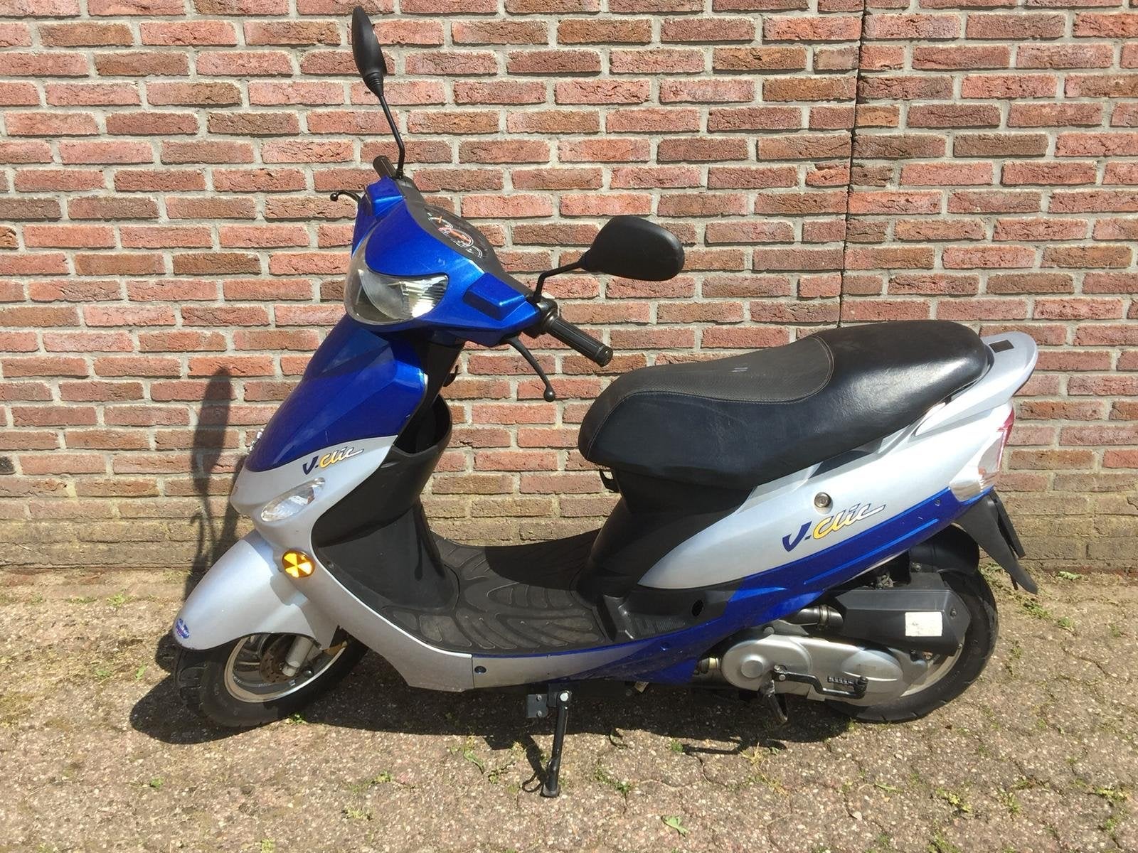 Peugeot V-Clic Scooter - Blauw/Zilver, Fietsen en Brommers, Scooters | Peugeot, Ophalen, Gebruikt, Overige modellen, Maximaal 45 km/u