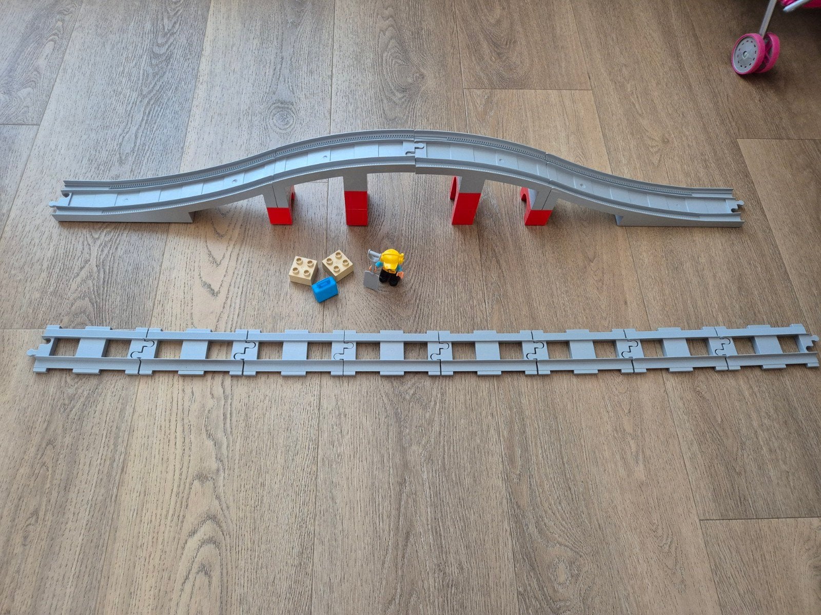 Lego Duplo treinbrug 10872 compleet, Ophalen, Zo goed als nieuw, Compleet, Duplo