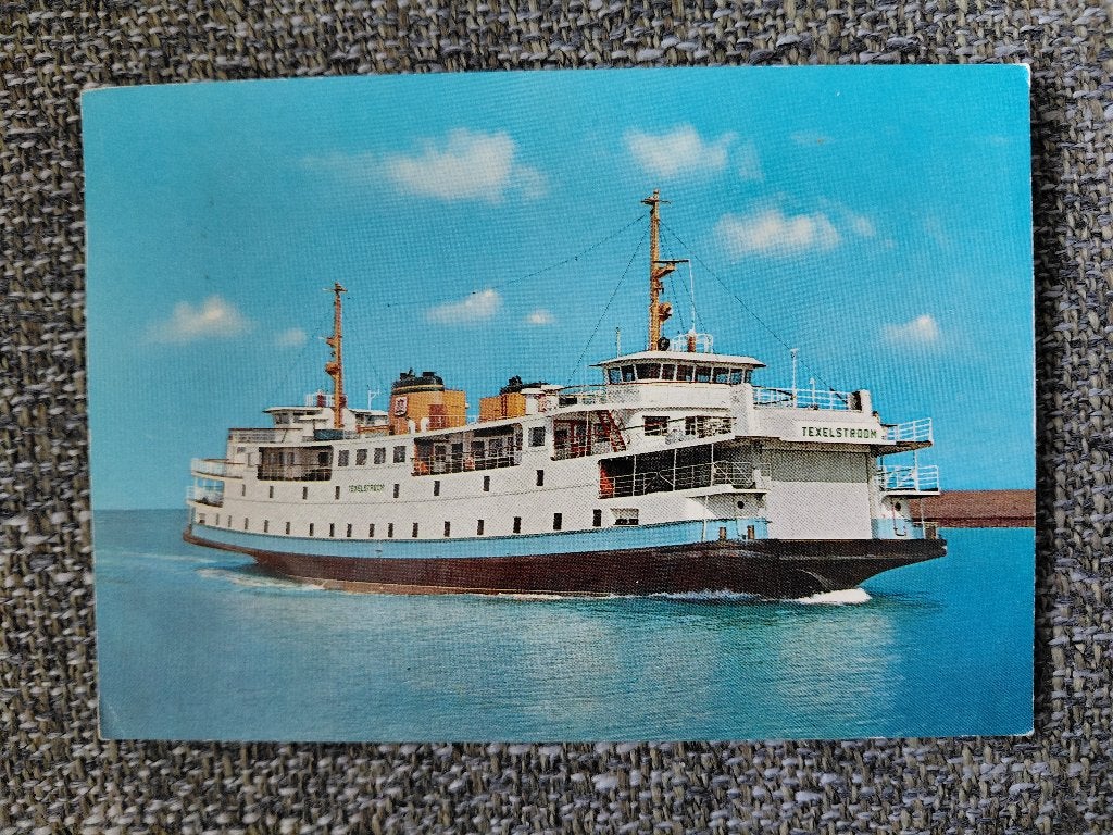 Veerboot naar Texel, De Texelstroom, gelopen, 1974, Verzenden, 1960 tot 1980, Gelopen, Voertuig