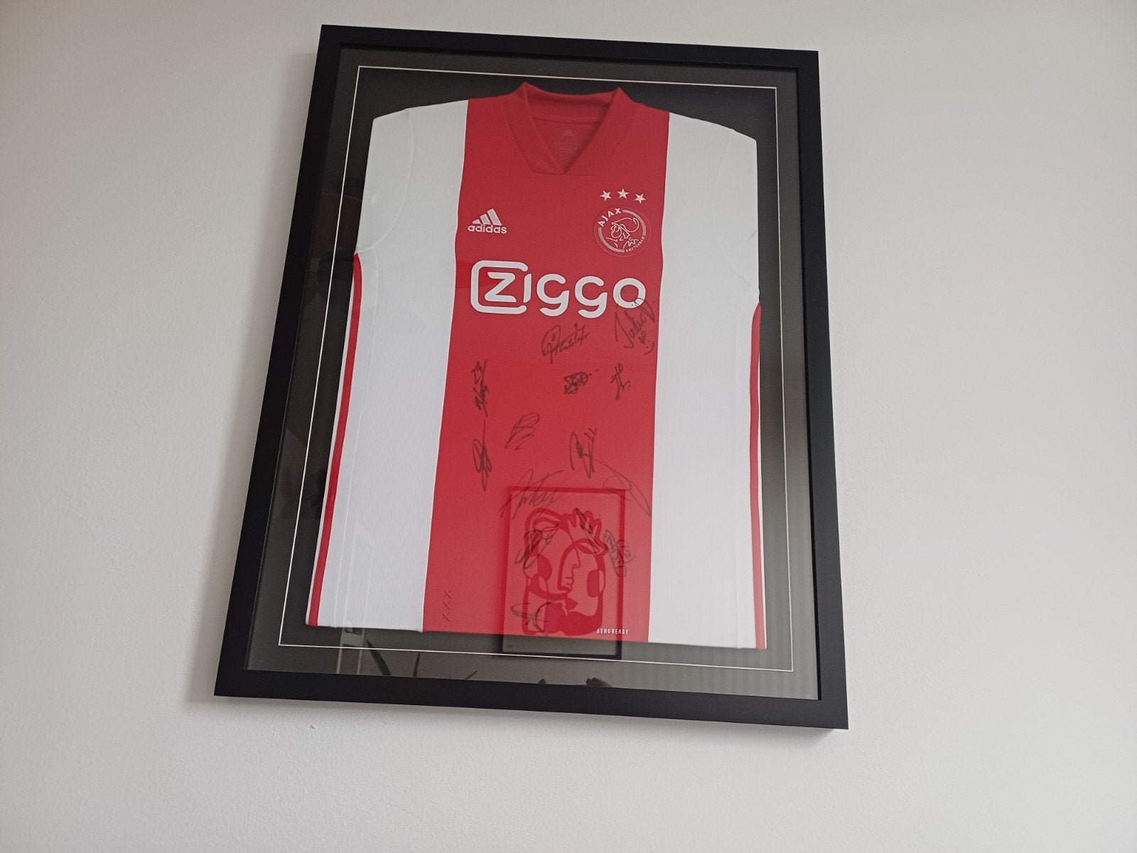 Ajax Shirt 2020-2021 Gesigneerd - Ingelijst (95x73x4.5cm), Ophalen, Nieuw, Ajax, Shirt