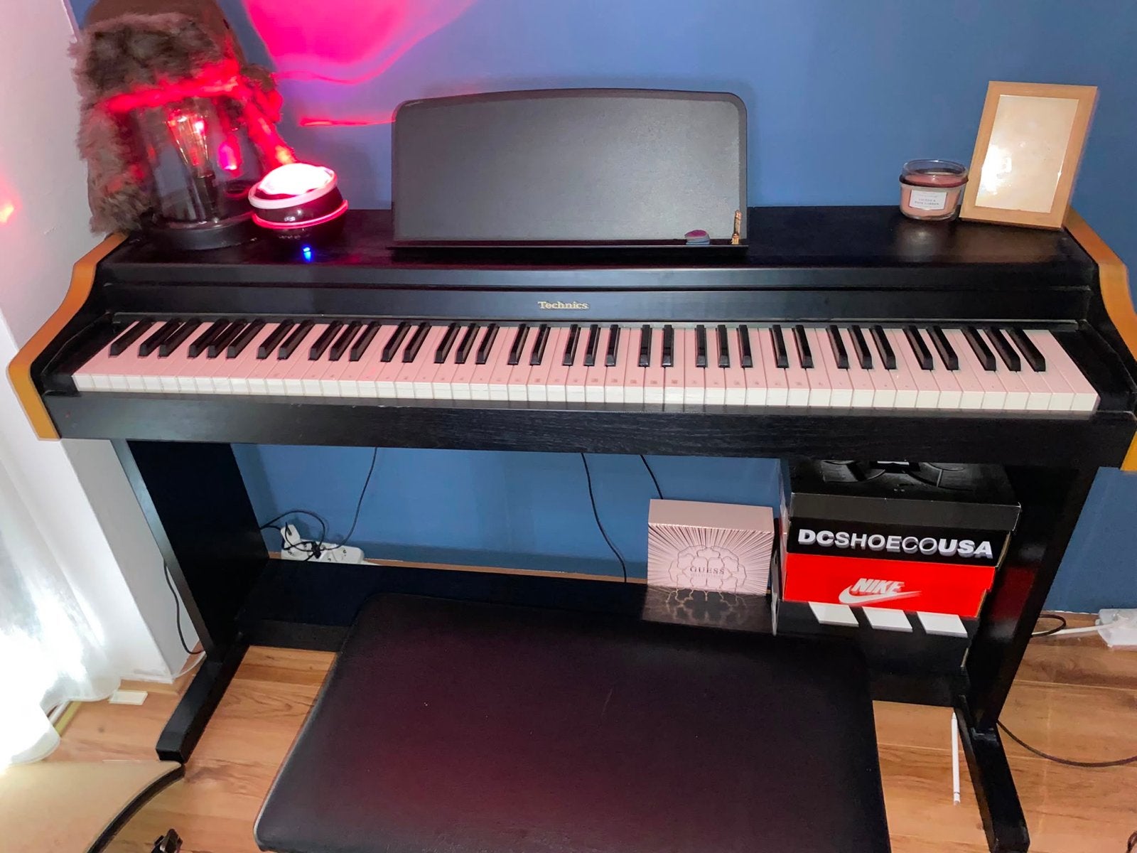 Technics Digitale Piano met Kruk - Zwart, Ophalen, Gebruikt, Zwart, Digitaal