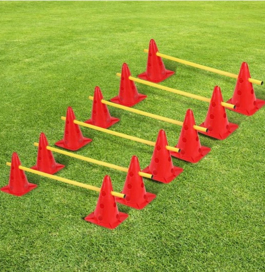 Agility set: 12 pionnen en 6 stokken voor training, Ophalen of Verzenden, Nieuw