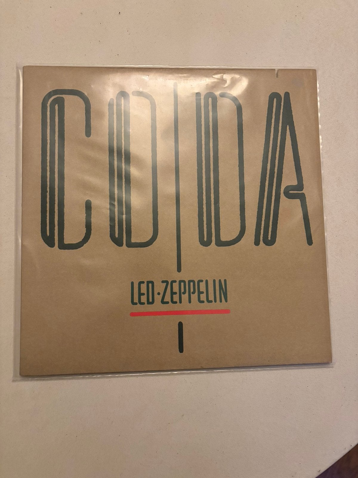 Lp Led zeppelin - coda oude persing near mint vinyl, Ophalen of Verzenden, Zo goed als nieuw, 12 inch, Poprock