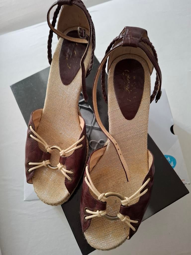 Open schoen hakje, Ophalen of Verzenden, Gedragen, Zwart, Sandalen of Muiltjes