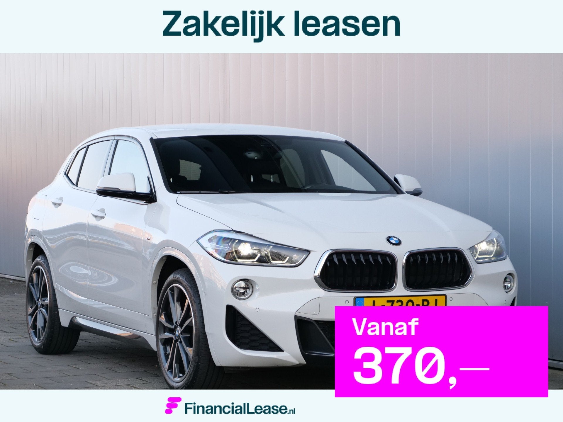 BMW X2 sDrive18i High Executive M-Sport 19 Inch / LED / Trek, Voorwielaandrijving, Gebruikt, Leder en Stof, Wit