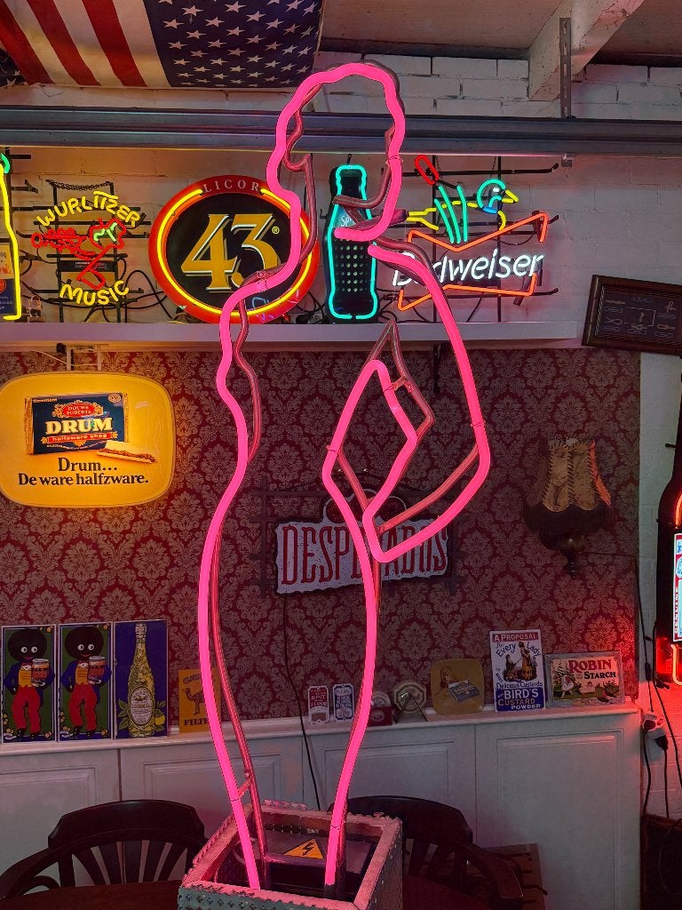 Marilyn Monroe Neon lichtbak reclame vintage Elvis, Ophalen, Gebruikt, Lichtbak of (neon) lamp