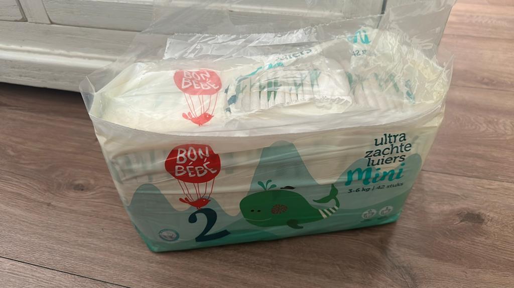 Bon Bébé Mini Luiers Maat 2 (3-6 kg) - 42 stuks, Ophalen of Verzenden, Nieuw