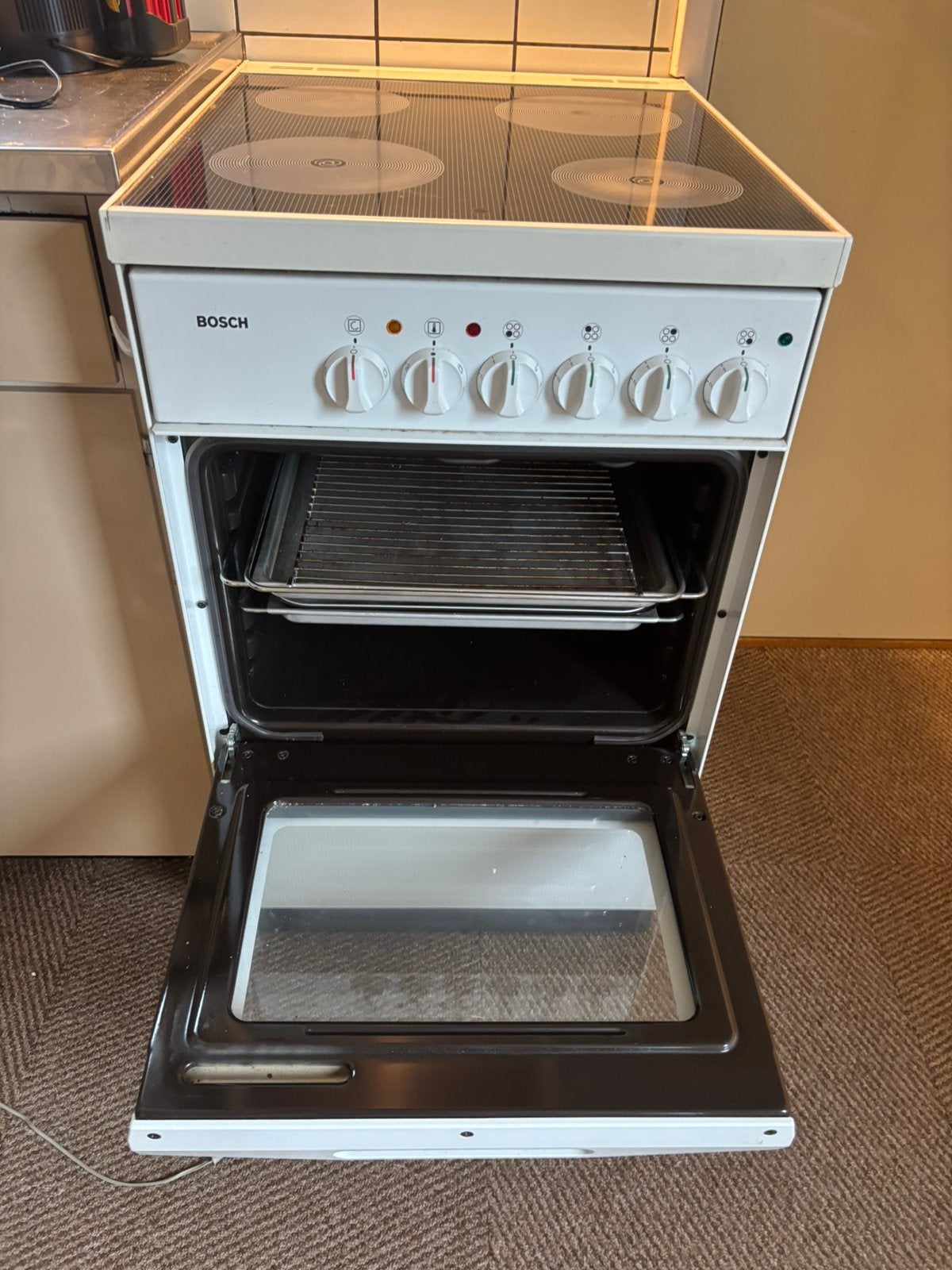 Bosch keramische kookplaat, Ophalen, Gebruikt, Keramisch, 4 kookzones