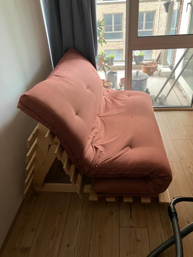 2p Slaapbank futon Thaï La Redoute 190x140, Ophalen, Tweepersoons