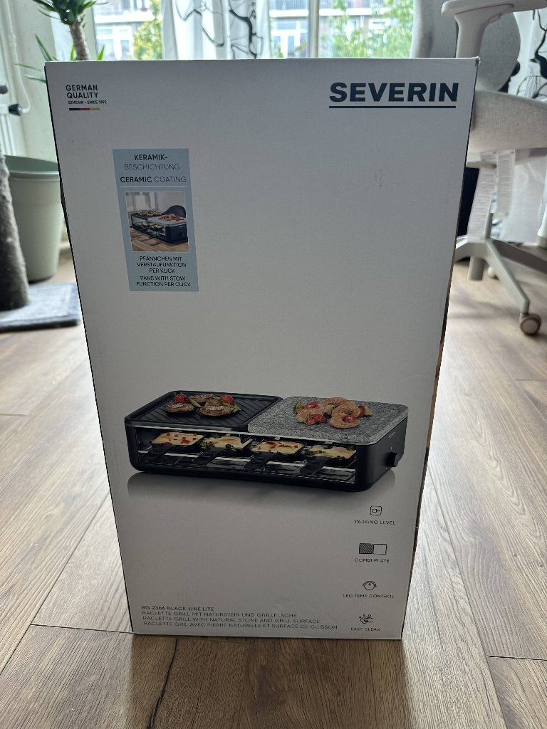 Severin Raclette Grill RG 2366 Black Line Lite — nieuw, Ophalen, Nieuw