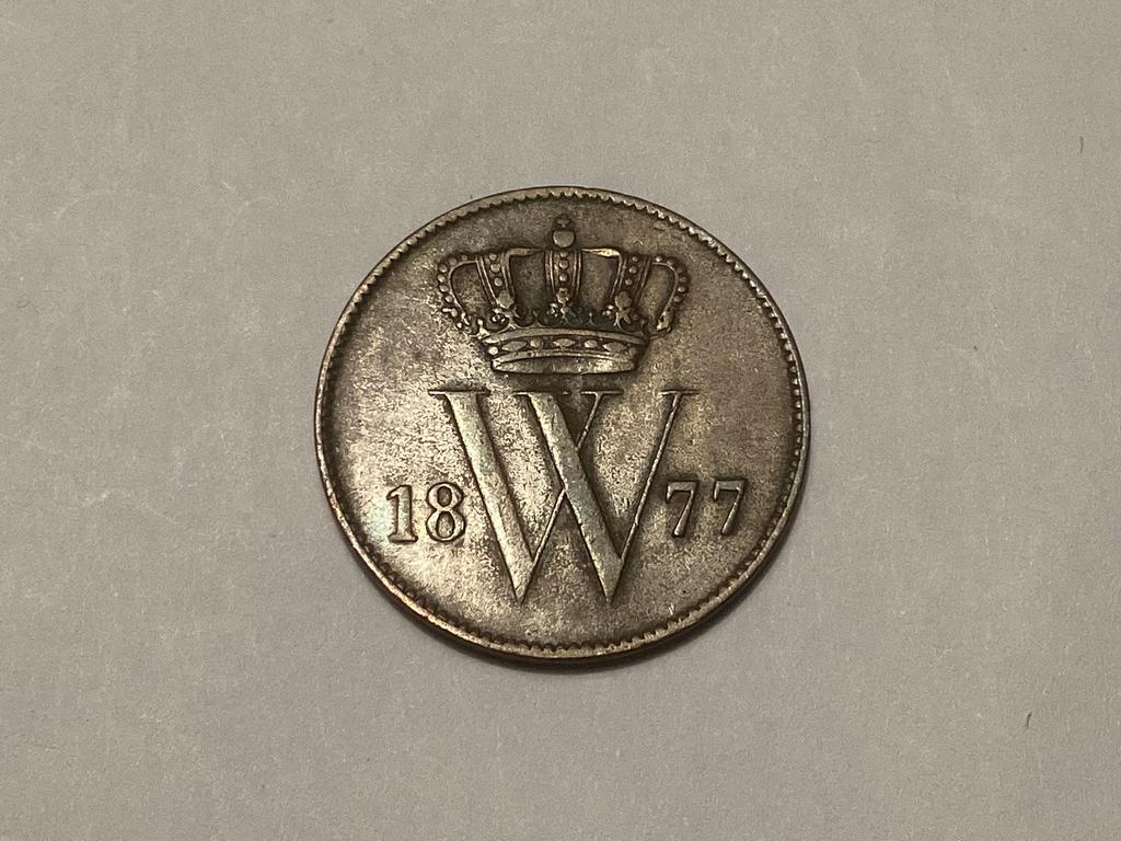 1 cent 1877, Ophalen of Verzenden, Koning Willem III, 1 cent