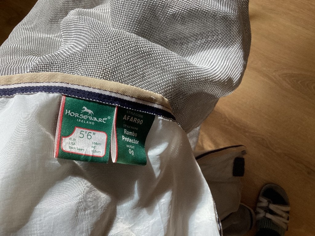 Rambo Protector Vliegendeken, afneembaar halsdeel, maat 5,6, Dieren en Toebehoren, Cob (M), Vliegendeken, Overige materialen, Zo goed als nieuw