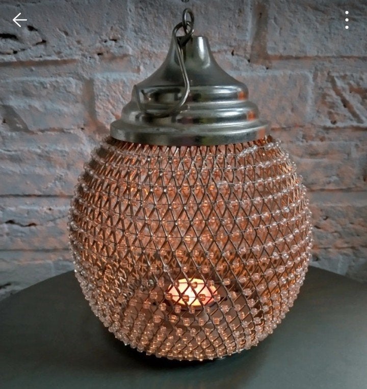 Oosters Marrakech windlicht lantaarn - Vintage Ibiza, Ophalen of Verzenden, Metaal, Lantaarn, 22 cm