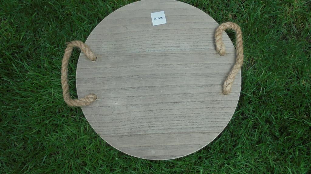 nieuw, rond houten serveerplank, doorsnee 35H5cm, Snij-/serveerplank, Ophalen of Verzenden, Nieuw, Hout