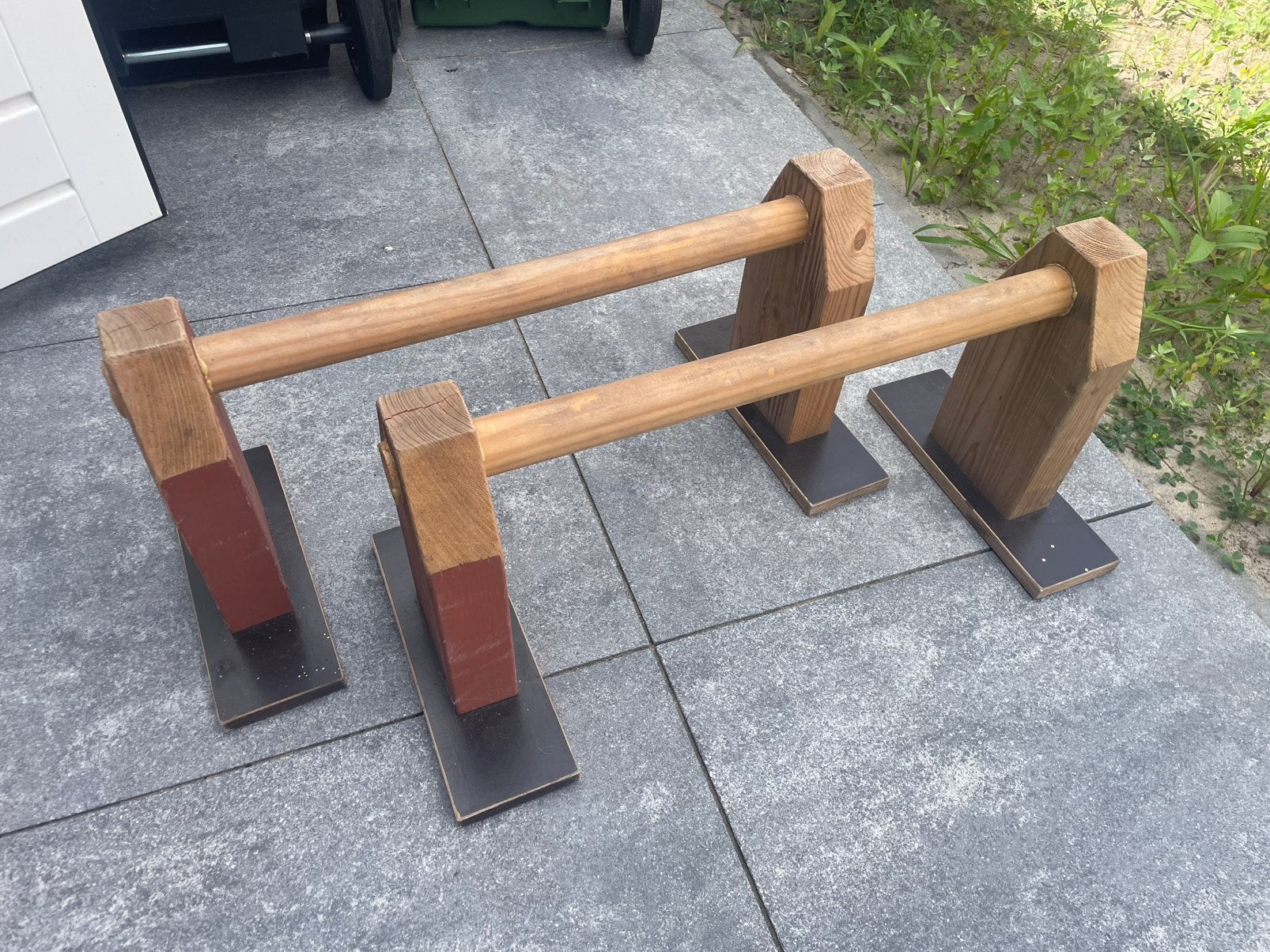 Houten parralletes, Sport en Fitness, Fitnessmaterialen, Ophalen, Zo goed als nieuw, Overige typen