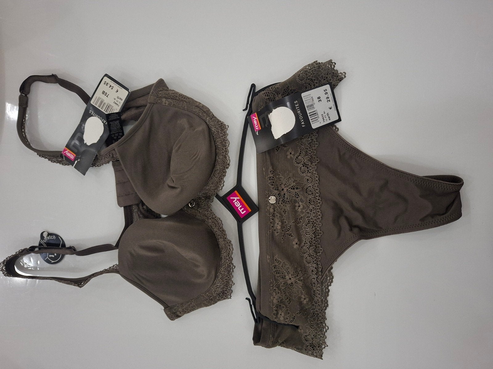 Mey Favorites Lingerie Set - BH en String, Mey, Ophalen of Verzenden, Bruin, Setje