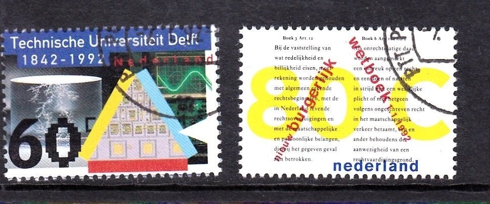 Nederland zegels uit 1992 vooraf gestempeld, Verzenden, Na 1940, Gestempeld
