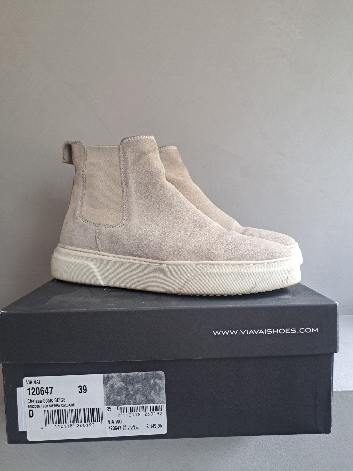 Via Vai Chelsea boots beige maat 39, Via Vai, Beige, Lage of Enkellaarzen, Ophalen of Verzenden
