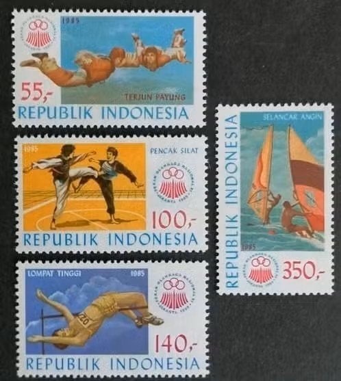 Indonesie 1985 - ZBL1239-1242 - 11e Nationale Sportweek, Ophalen of Verzenden, Postfris, Zuidoost-Azië