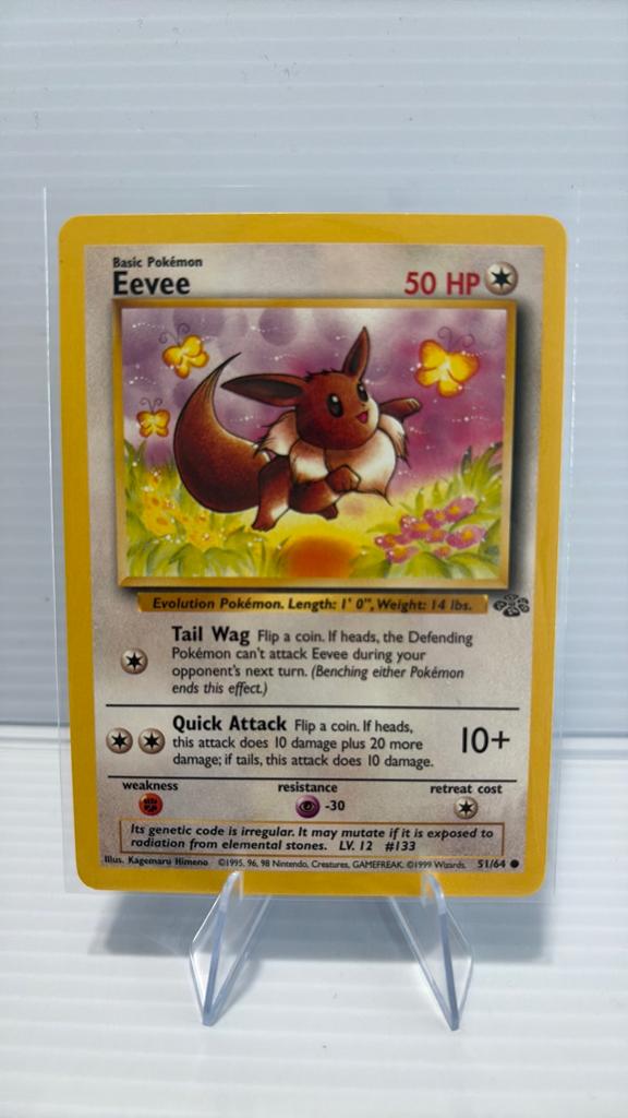 Eevee 51/64 Jungle Serie NM Conditie Pokémon Kaart, Ophalen of Verzenden, Zo goed als nieuw, Losse kaart