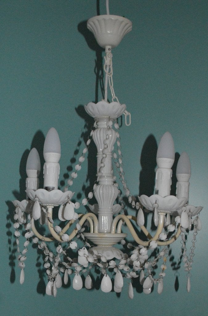 Gezellige kroonluchter/hanglamp, Ophalen of Verzenden, Gebruikt, Kunststof