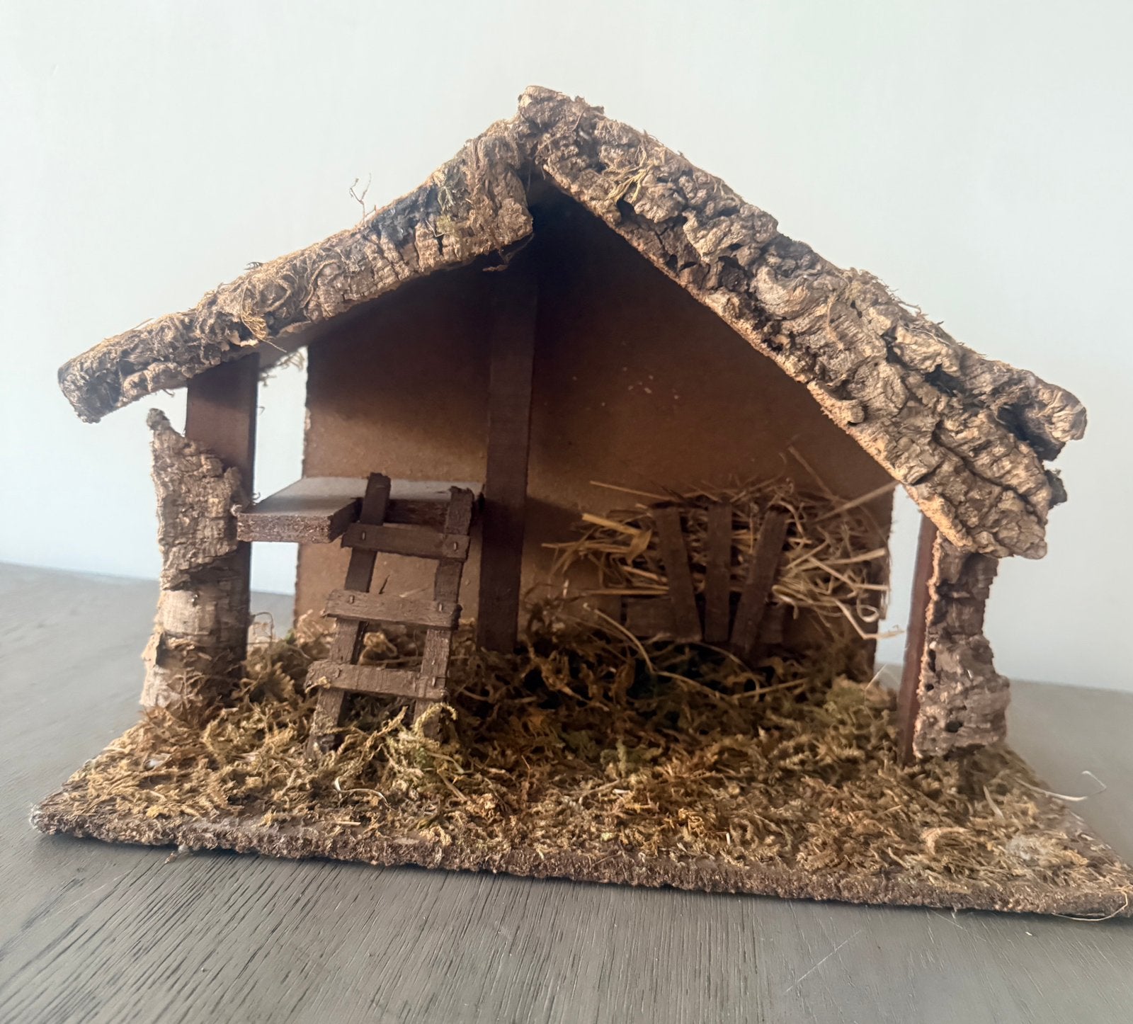 Prachtige vintage houten kerststal – Origineel Made in Italy, Ophalen of Verzenden, Zo goed als nieuw