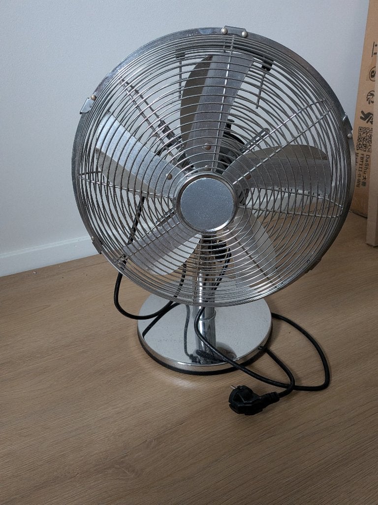 Bodin Metalen Tafel Ventilator 30cm, Ophalen, Gebruikt, Tafelventilator