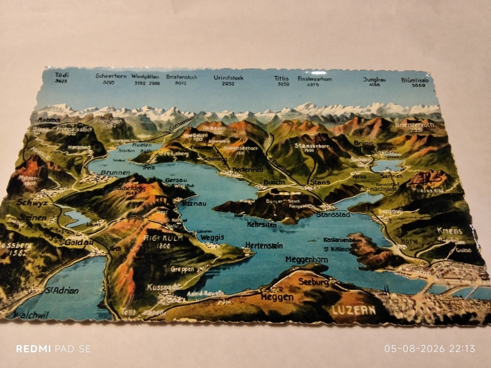 Oude ansichtkaart Vierwaldstättersee, Zwitserland, Verzamelen, Ansichtkaarten | Buitenland, Ophalen of Verzenden, Voor 1920, Gelopen