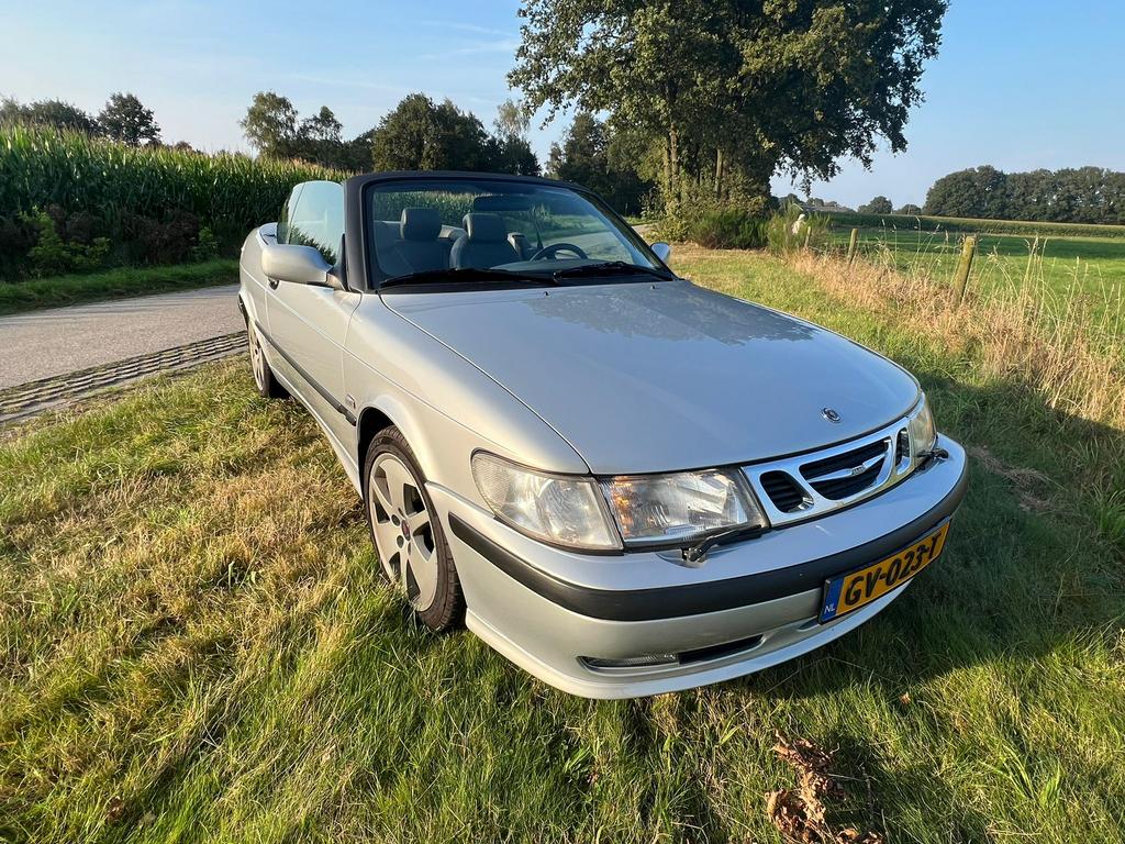 Saab 9-3 2.0 T Cabrio 2000 Grijs, Auto's, 730 kg, 4 cilinders, Cabriolet, 4 stoelen