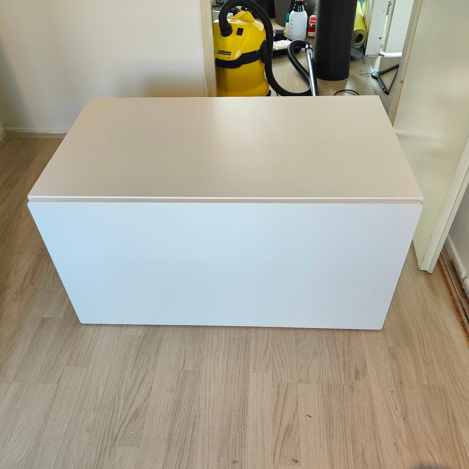 Ikea Stuva Speelgoedkist met Bank - Wit (90x52x48), Ophalen, Zo goed als nieuw, Jongen of Meisje