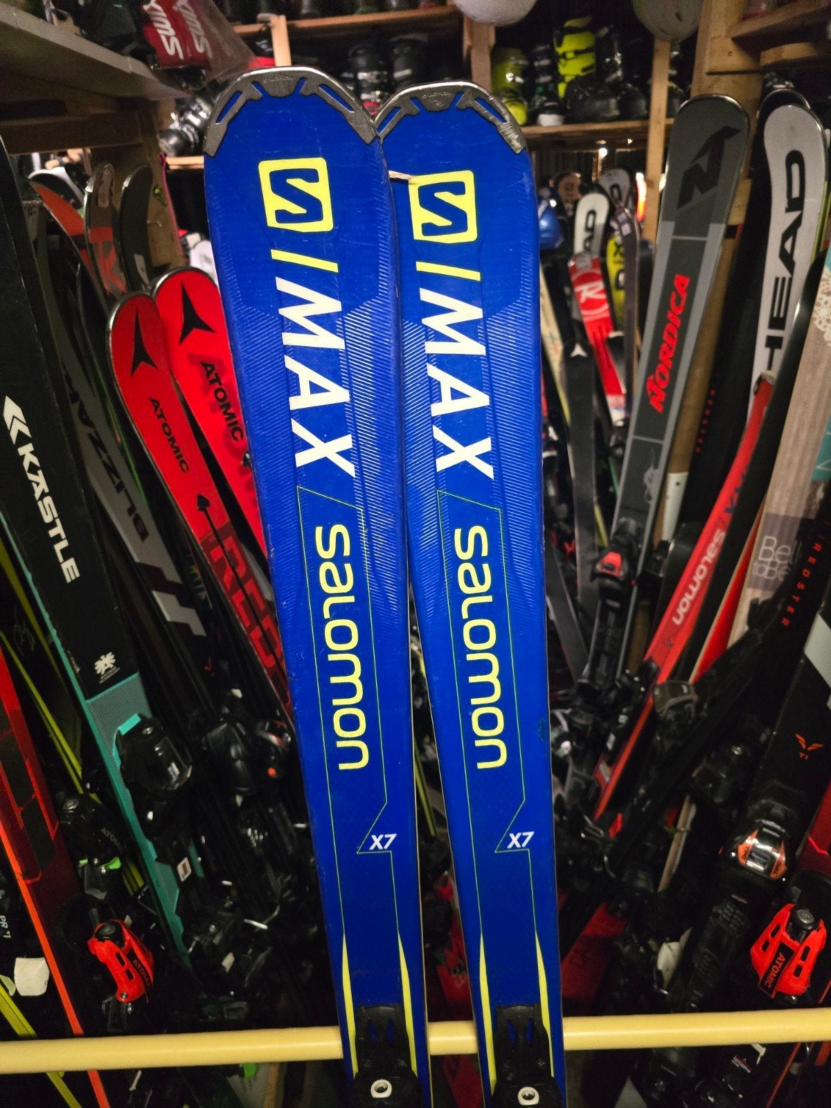 169cm SALOMON SMAX X7 ALL ROUND CARVE SKIS, 160 tot 180 cm, Gebruikt, Carve, Skiën