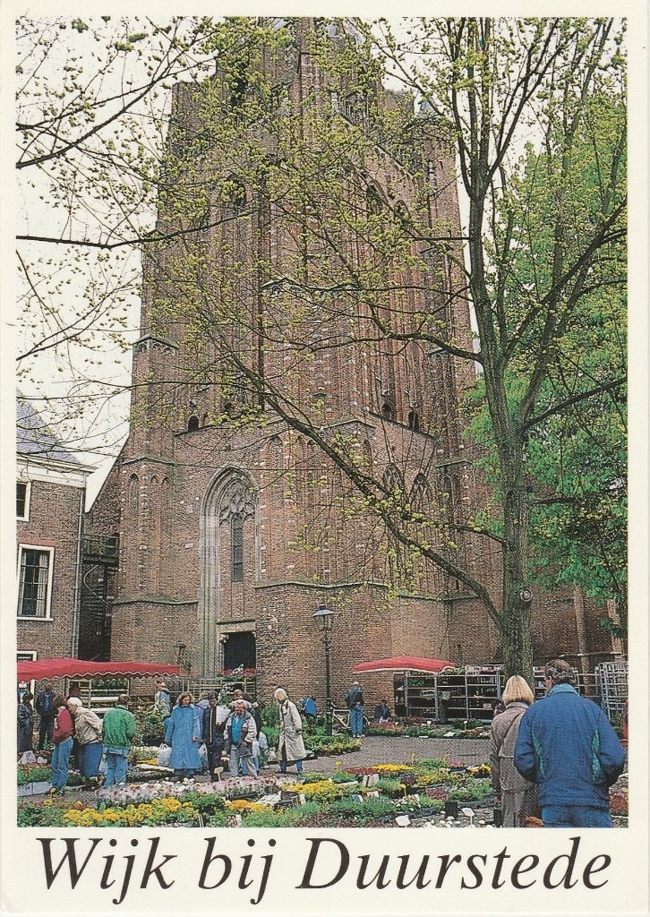 WIJK BIJ DUURSTEDE Grote Kerk met Plantenmarkt, Verzenden, 1980 tot heden, Ongelopen, Utrecht