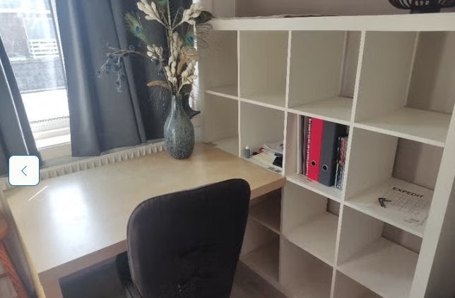 Ikea Kallax kast 4x4 met bureau, Ophalen, Gebruikt, 100 tot 150 cm, 100 tot 150 cm