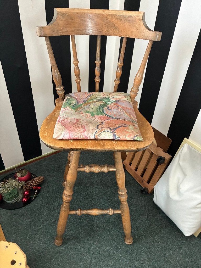 Houten barkruk, Ophalen, Gebruikt, 60 tot 90 cm, 1 kruk