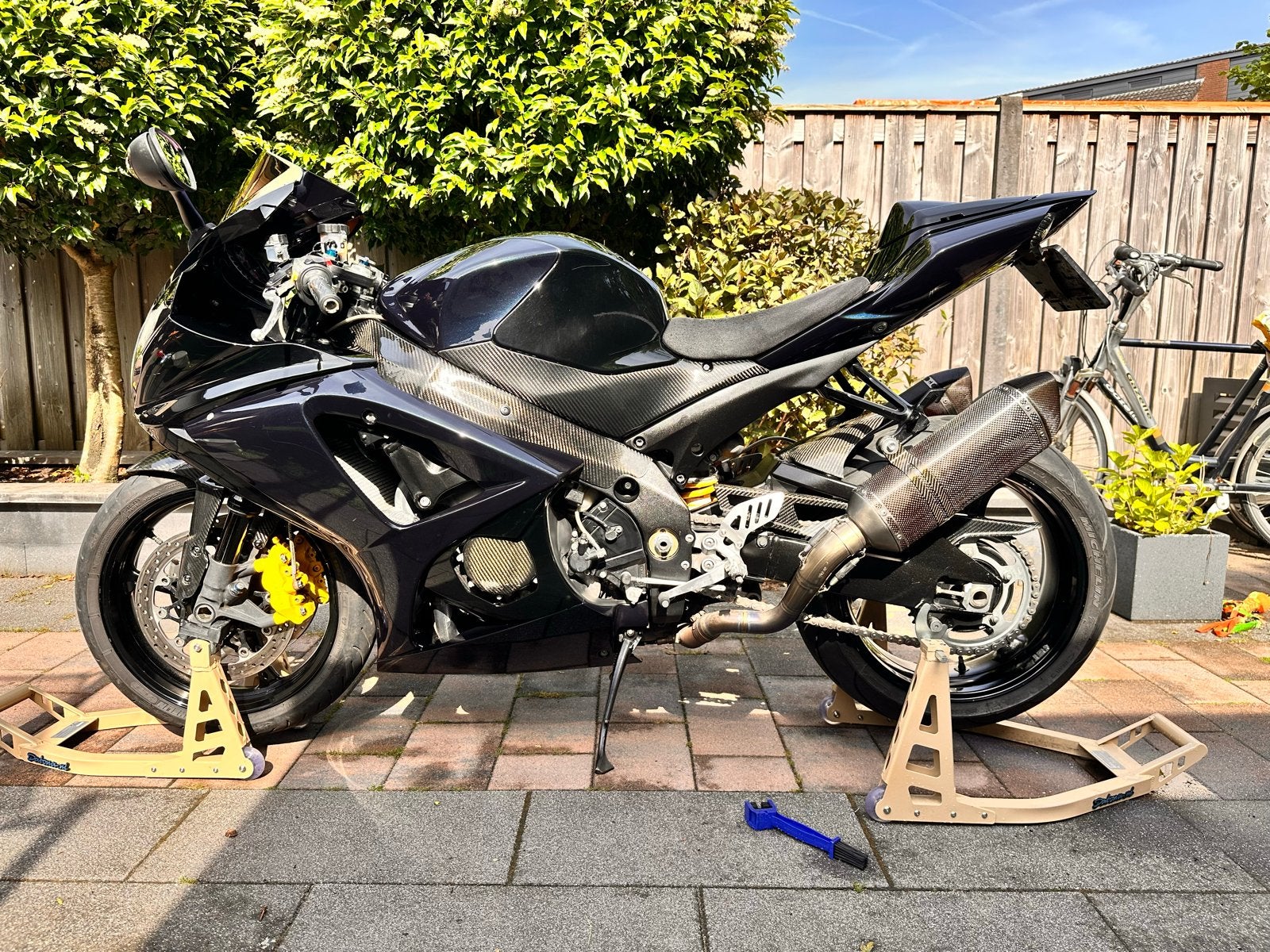 Akrapovic uitlaat voor Suzuki GSXR 1000 K7 K8 met dB-killers, Ophalen of Verzenden, Gebruikt