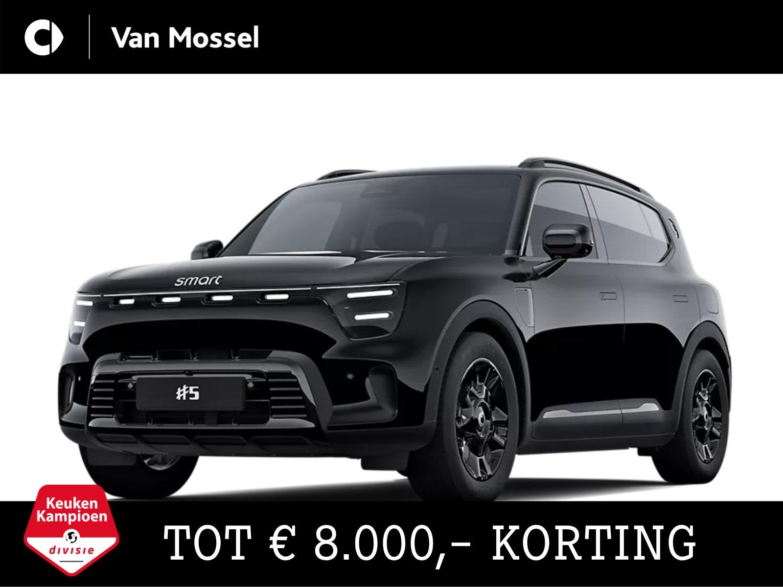 smart #5 Pro+ Black Collection / Verwarmd stuurwiel/ Keyless, Auto's, Automaat, Zwart, Nieuw, 1600 kg