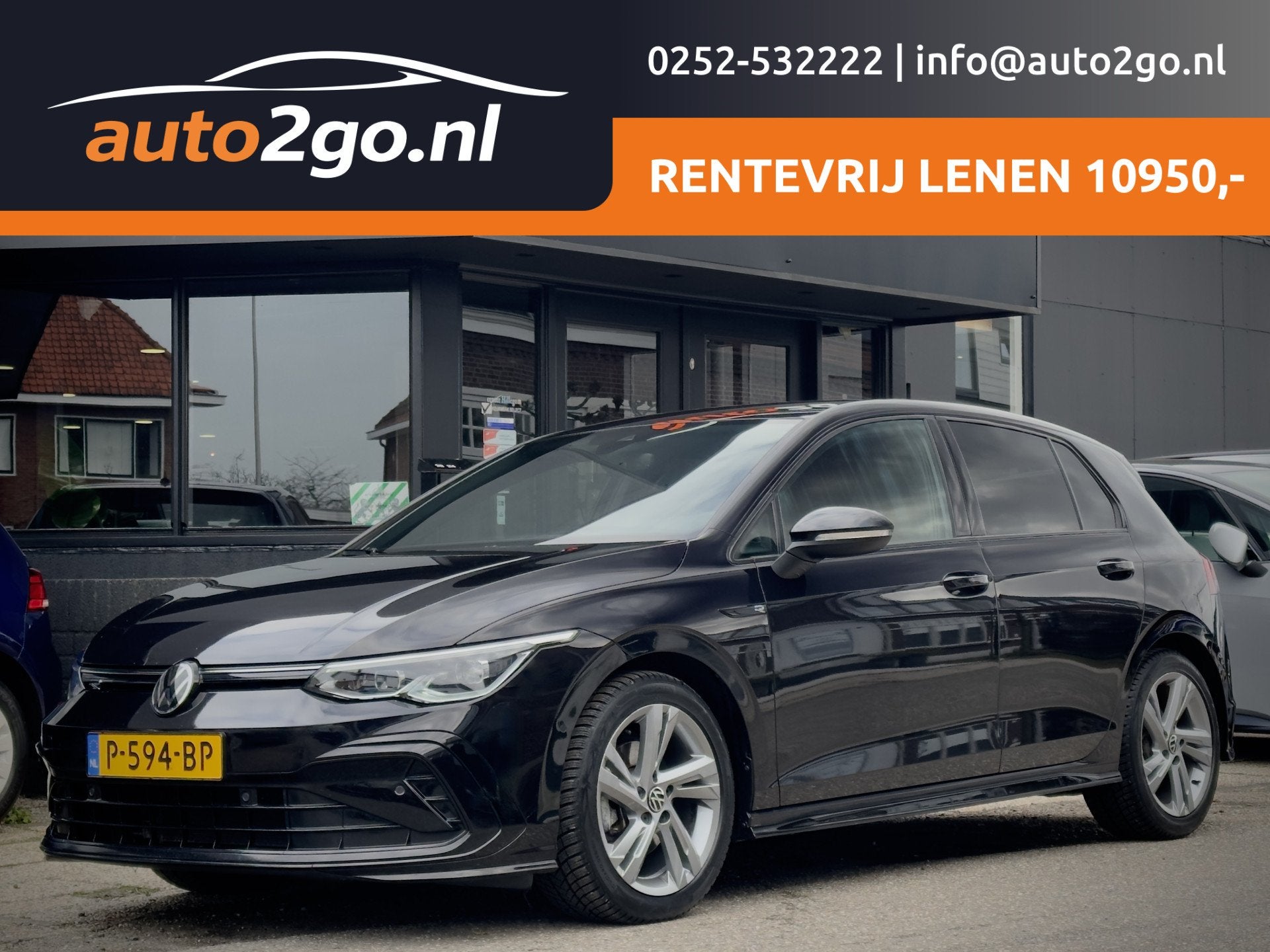 Volkswagen Golf 1.5 eTSI AUT7 R-LINE+ SPORT-INT NAVI CAMERA, Euro 6, 4 cilinders, Zwart, Origineel Nederlands