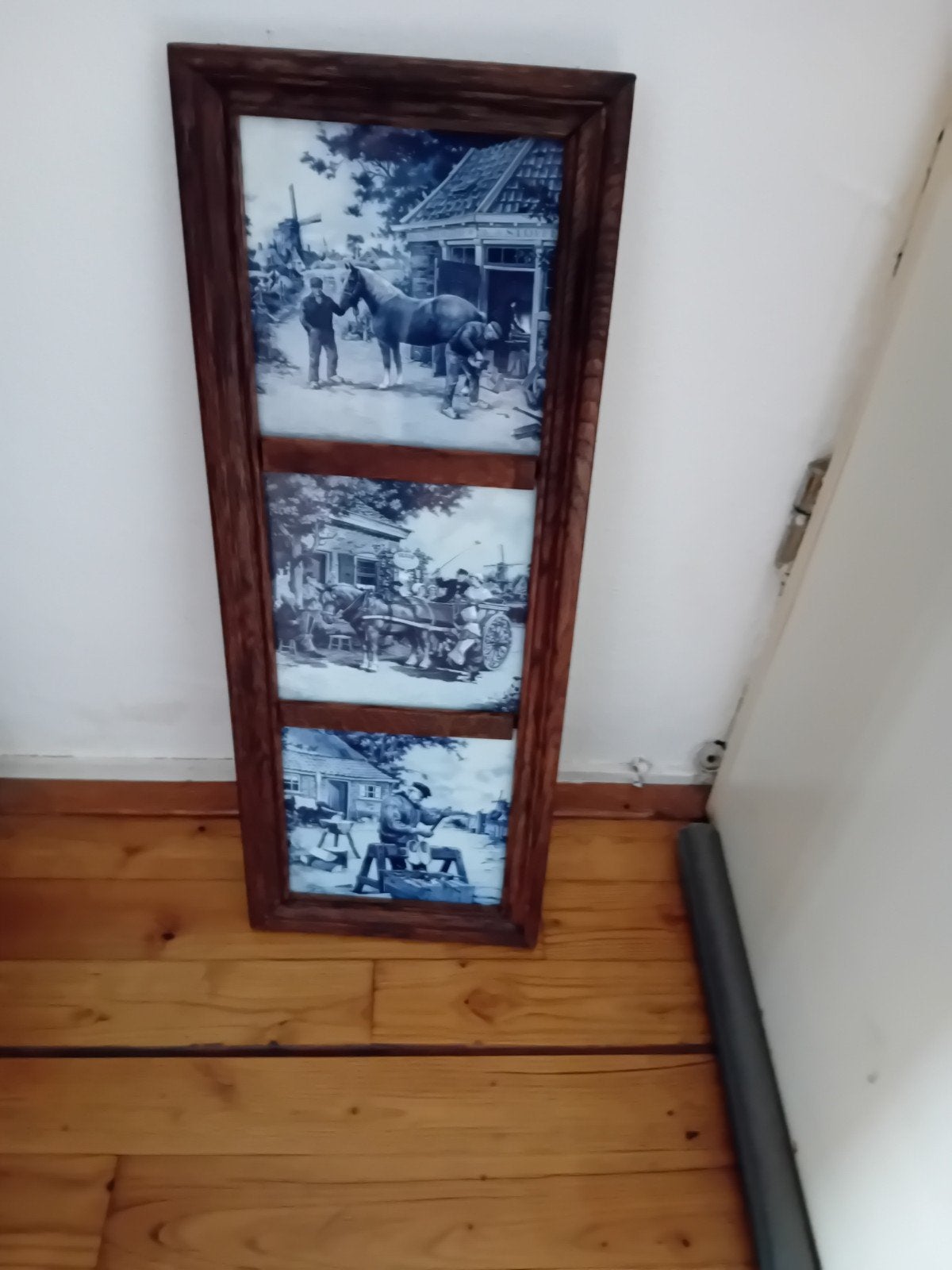 Delfts Blauw Wanddecoratie - Hollandse Scènes, Antiek en Kunst, Ophalen