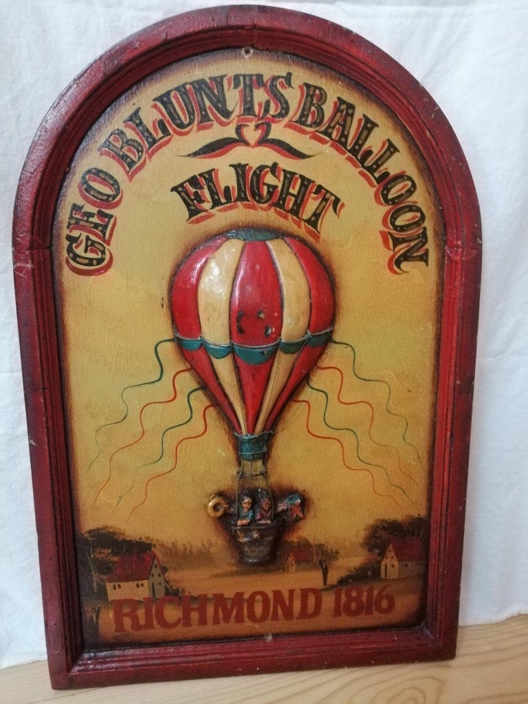 kunstvoorwerp ballon en bijpassend schilderij, Figuren, Ophalen of Verzenden, Overige materialen, Gelakt/vernis