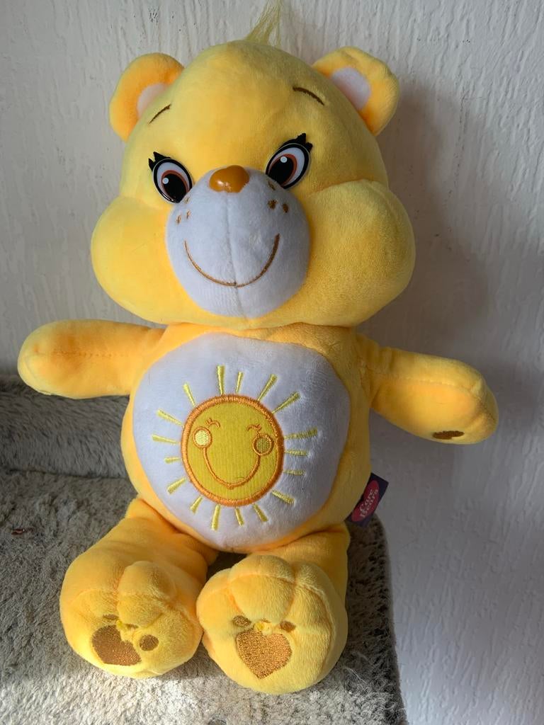 Gele Care Bear Knuffel - Zonnestraal, Overige merken, Beer, Ophalen of Verzenden, Middelgroot (20 tot 80 cm)