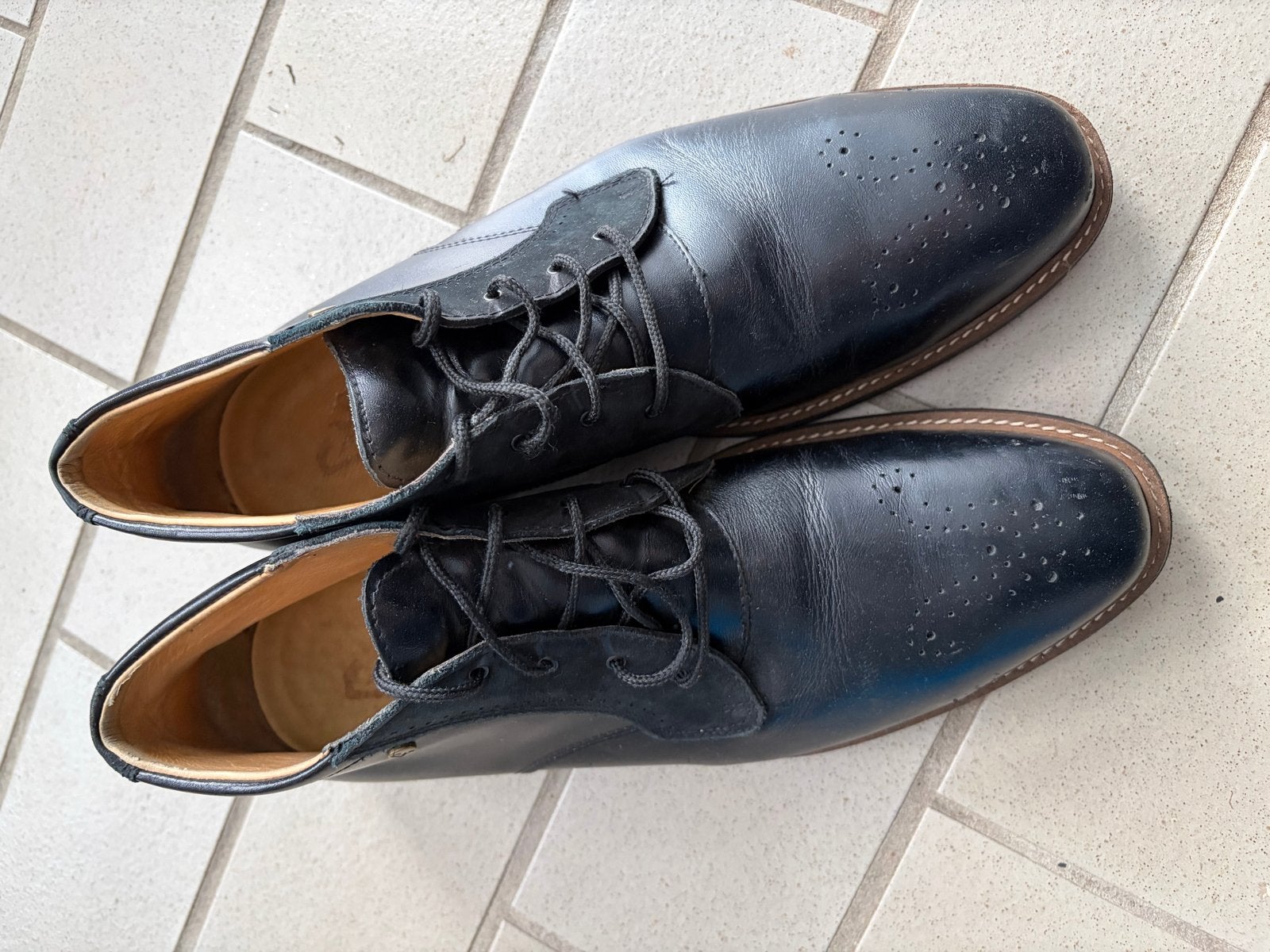Emma veiligheidsschoenen - maat 44, Zwart, Ophalen of Verzenden, Gedragen, Veterschoenen